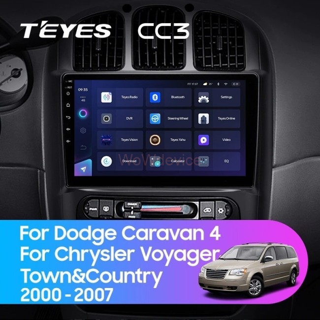 Штатная магнитола Teyes CC3L 4/32 Dodge Caravan 4 (2000-2007) Тип А