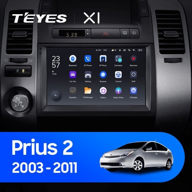 Штатная магнитола Teyes X1 4G 2/32 Toyota Prius XW20 (2003-2011)