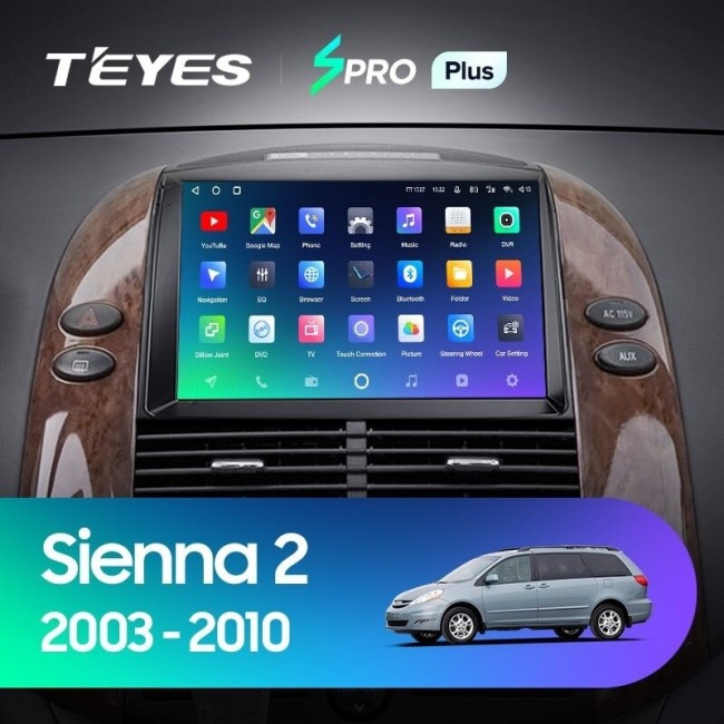 Штатная магнитола Teyes SPRO Plus 3/32 Toyota Sienna 2 II XL20 (2003-2010)
