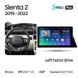 Штатная магнитола Teyes SPRO Plus 6/128 Toyota Sienta 2 XP170 (2015-2022) Левый руль