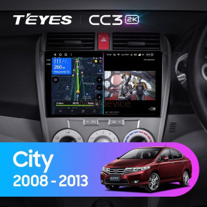Штатная магнитола Teyes CC3 2K 360 6/128 Honda City (2008-2013)