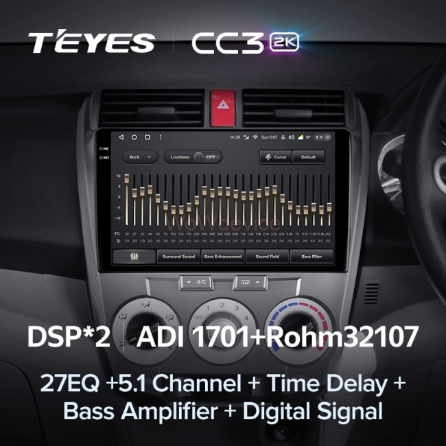 Штатная магнитола Teyes CC3 2K 360 6/128 Honda City (2008-2013)