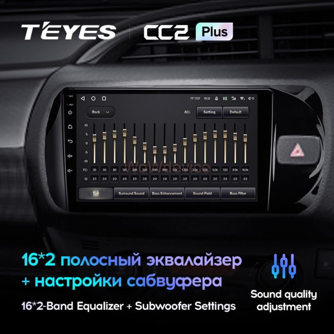 Штатная магнитола Teyes CC2 Plus 4/64 Toyota Vitz III XP130 (2014-2019) Правый руль
