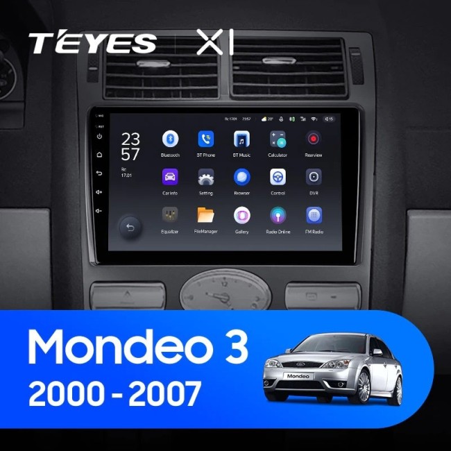 Штатная магнитола Teyes X1 4G 2/32 Ford Mondeo 3 (2000-2007) F2