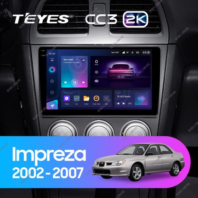 Штатная магнитола Teyes CC3 2K 3/32 Subaru Impreza GD GG 2002-2007