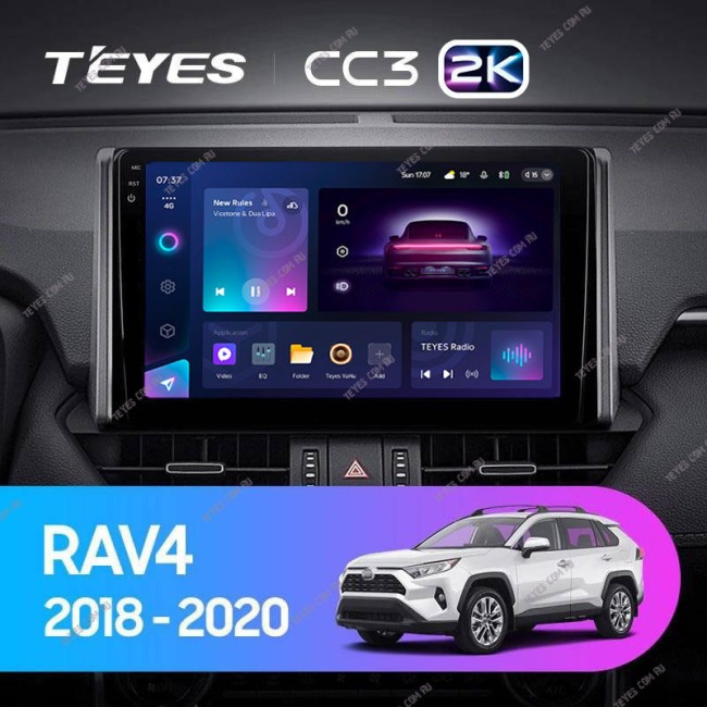 Штатная магнитола Teyes CC3 2K 3/32 Toyota RAV4 XA50 (2018-2020)
