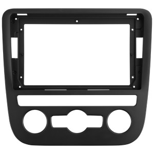 Рамка магнитолы 9.0" (цв.Глянцевый Черный) для VOLKSWAGEN Scirocco 2014-2017 Кондиционер
