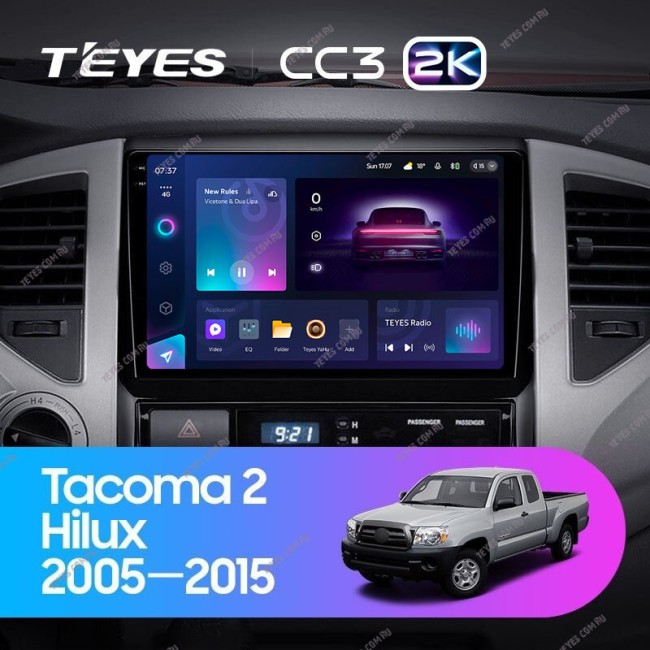 Штатная магнитола Teyes CC3 2K 4/64 Toyota Hilux (2005-2015)