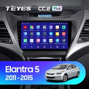 Штатная магнитола Teyes CC2 Plus 4/64 Hyundai Elantra 5 JK GD MD UD (2010-2016) F1