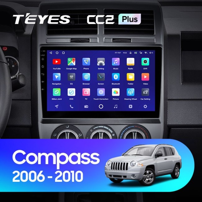 Штатная магнитола Teyes CC2 Plus 6/128 Jeep Compass 1 MK (2006-2010)