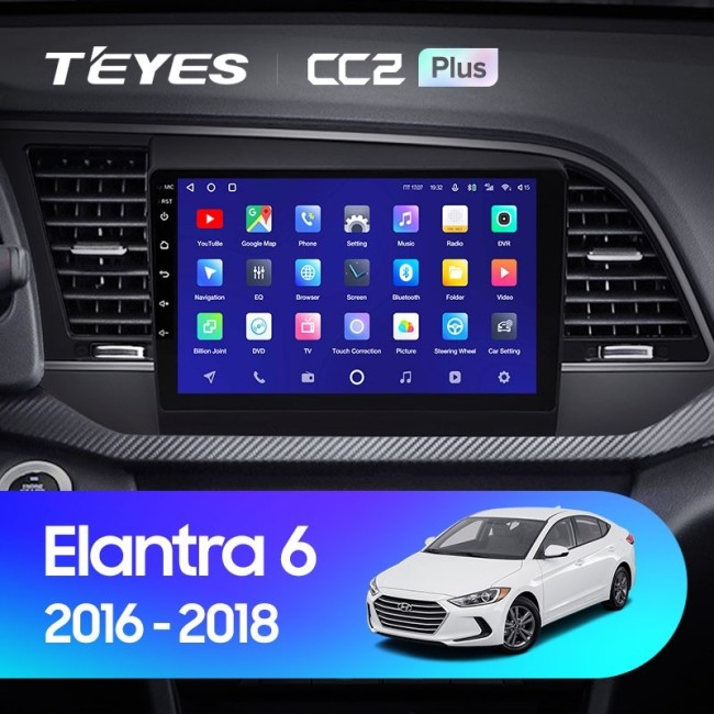 Штатная магнитола Teyes CC2L Plus 2/32 Hyundai Elantra 6 (2015-2018) Тип-A