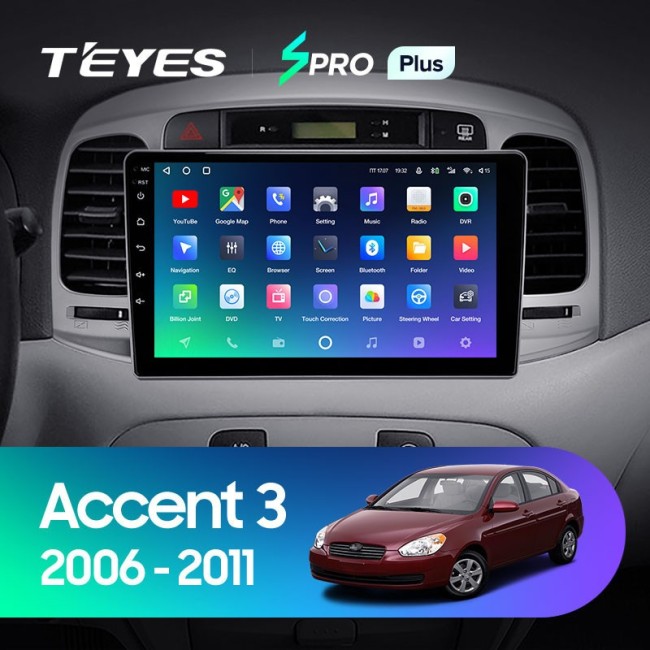 Штатная магнитола Teyes SPRO Plus 6/128 Hyundai Accent 3 (2006-2011)