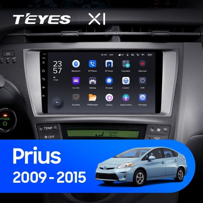 Штатная магнитола Teyes X1 4G 2/32 Toyota Prius XW30 (2009-2015)
