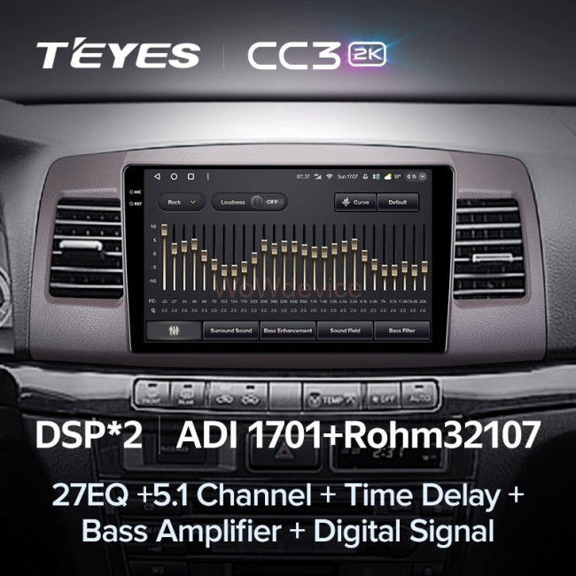 Штатная магнитола Teyes CC3 2K 4/64 Toyota Mark II 9 X110 (2000-2007) F2