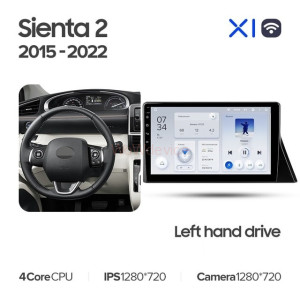 Штатная магнитола Teyes X1 4G 2/32 Toyota Sienta 2 XP170 (2015-2022) Левый руль