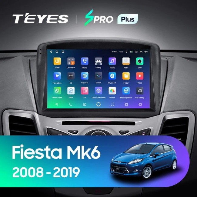 Штатная магнитола Teyes SPRO Plus 6/128 Ford Fiesta Mk 6 (2008-2019) F2 Тип-В