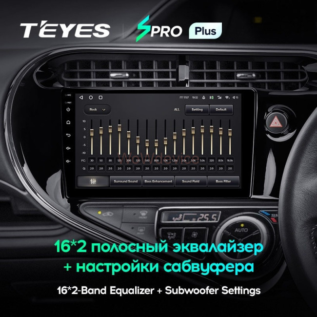 Штатная магнитола Teyes SPRO Plus 4/32 Toyota Prius C (2018-2020) Правый руль