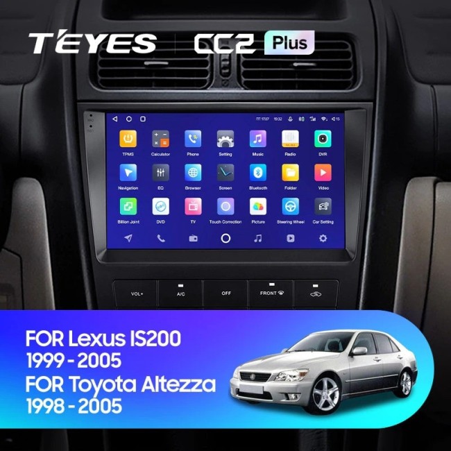 Штатная магнитола Teyes CC2L Plus 1/16 Lexus IS200 XE10 (1999-2005)