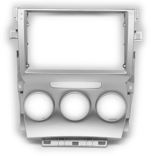 Рамка магнитолы 9.0" (цв.Серебро) для TOYOTA Verso 2009-2018 Левый руль / Кондиционер привод переменного тока
