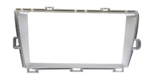 Рамка магнитолы 9.0" (цв.Серебро) для TOYOTA Prius (ZVW30/35) 2009-2016 Правый руль