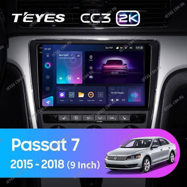 Штатная магнитола Teyes CC3 2K 6/128 Volkswagen Passat 7 B7 (2015-2018) F1