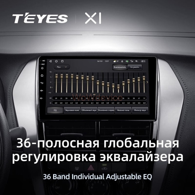 Штатная магнитола Teyes X1 4G 2/32 Toyota Yaris (2017-2020) F1