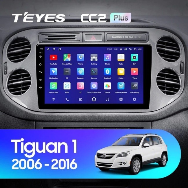 Штатная магнитола Teyes CC2L Plus 1/16 Volkswagen Tiguan 1 NF (2006-2017) F1