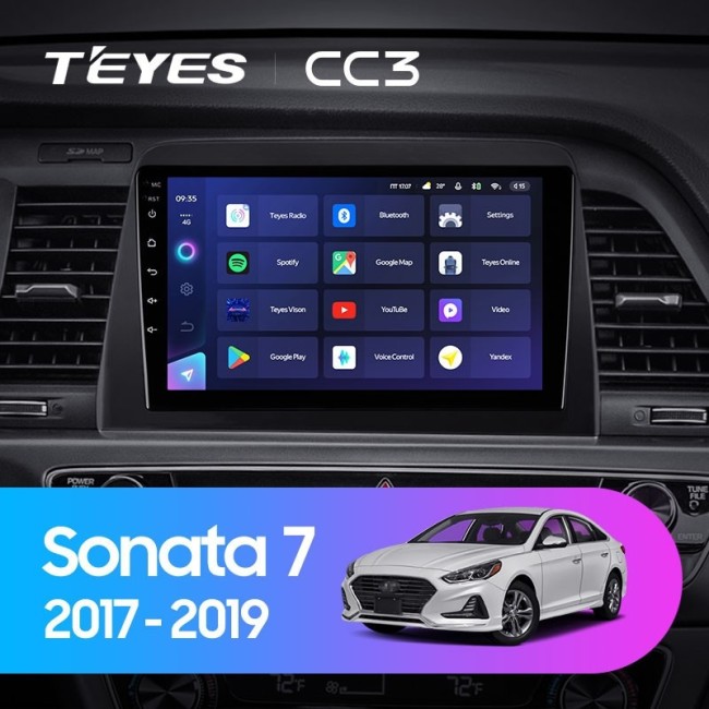 Штатная магнитола Teyes CC3 6/128 Hyundai Sonata 7 LF (2017-2019)