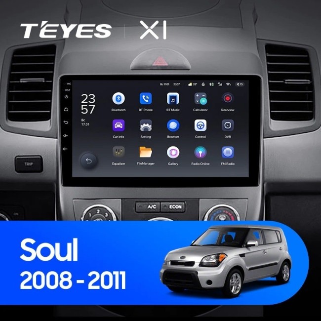Штатная магнитола Teyes X1 4G 2/32 Kia Soul 1 (2008-2014)