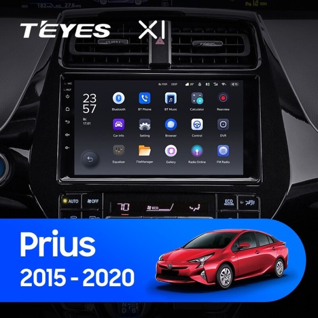 Штатная магнитола Teyes X1 4G 2/32 Toyota Prius XW50 (2015-2020)