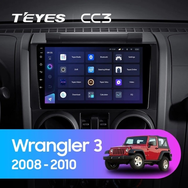 Штатная магнитола Teyes CC3 6/128 Jeep Wrangler 3 JK (2008-2010) F1