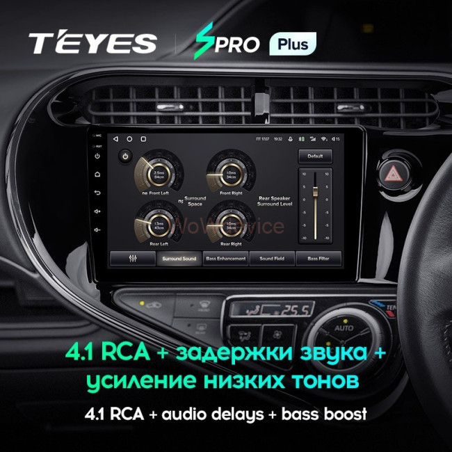 Штатная магнитола Teyes SPRO Plus 4/64 Toyota Prius C (2018-2020) Правый руль