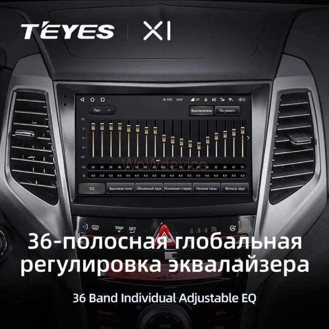 Штатная магнитола Teyes X1 4G 2/32 SsangYong Tivoli 2015-2019