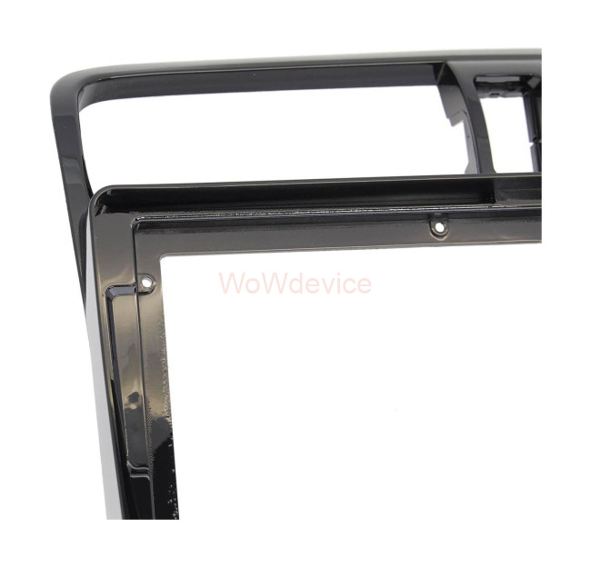 Рамка магнитолы 9.0" (цв.Серебро) для HONDA Civic (EP3) 2000-2005 2 двери / Правый руль