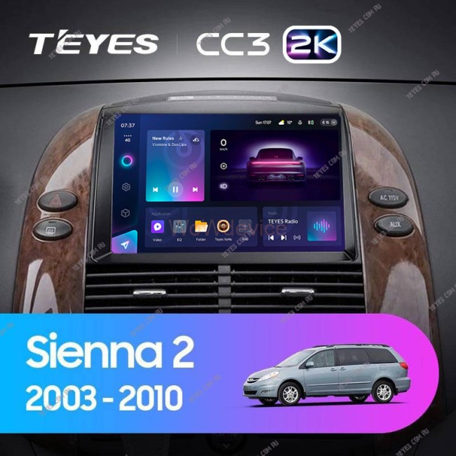 Штатная магнитола Teyes CC3 2K 3/32 Toyota Sienna 2 II XL20 (2003-2010)