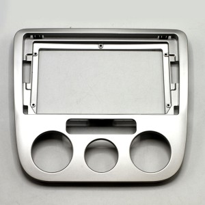Рамка магнитолы 9.0" (цв.Серебро) для VOLKSWAGEN Scirocco 2009-2014 Кондиционер AC / Ver.2