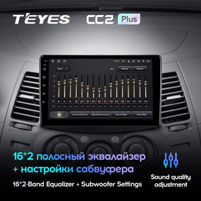 Штатная магнитола Teyes CC2 Plus 4/64 Mitsubishi Grandis 1 (2003-2010) F1