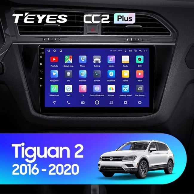 Штатная магнитола Teyes CC2L Plus 1/16 Volkswagen Tiguan 2 (2016-2018) Тип-A