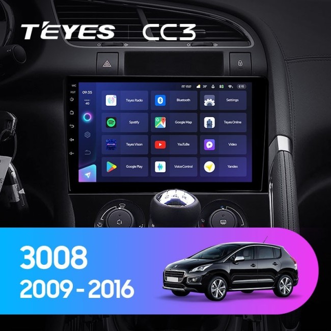 Штатная магнитола Teyes CC3 3/32 Peugeot 3008 1 (2009-2016) F2