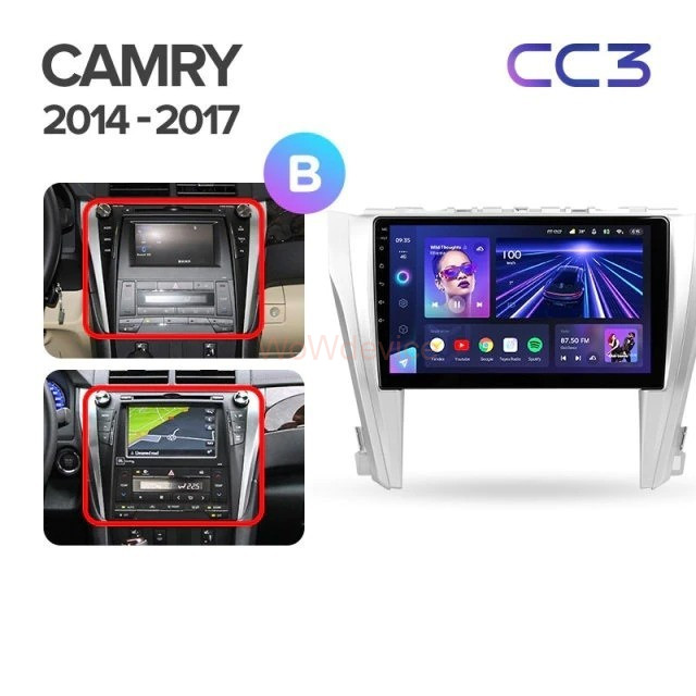 Штатная магнитола Teyes CC3 360 6/128 Toyota Camry 7 XV 50 55 (2014-2017) Тип-A