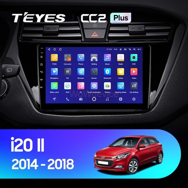 Штатная магнитола Teyes CC2L Plus 1/16 Hyundai i20 2 GB (2014-2018) Левый руль