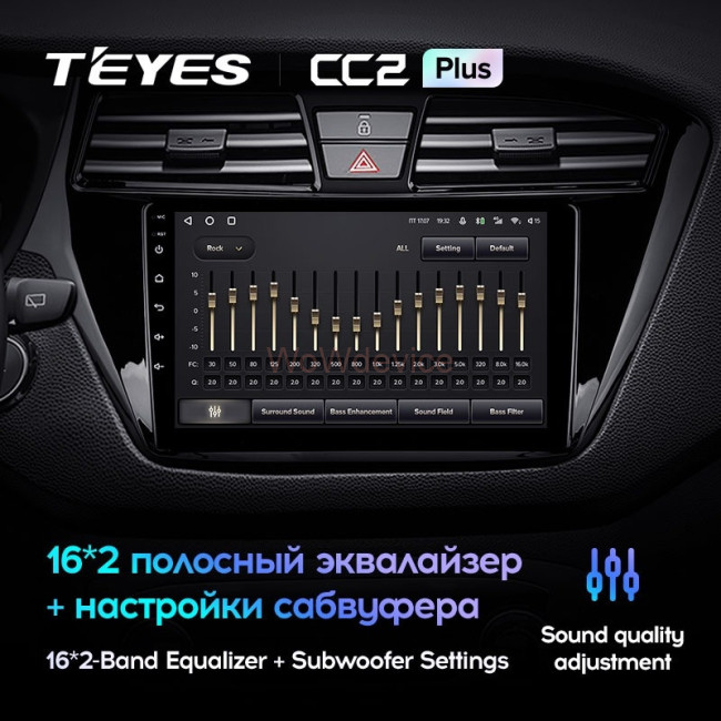 Штатная магнитола Teyes CC2L Plus 1/16 Hyundai i20 2 GB (2014-2018) Левый руль