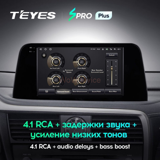 Штатная магнитола Teyes SPRO Plus 4/32 Lexus RX200t RX300 RX350 RX350l RX450h RX450hl AL20 IV (2015-2021)