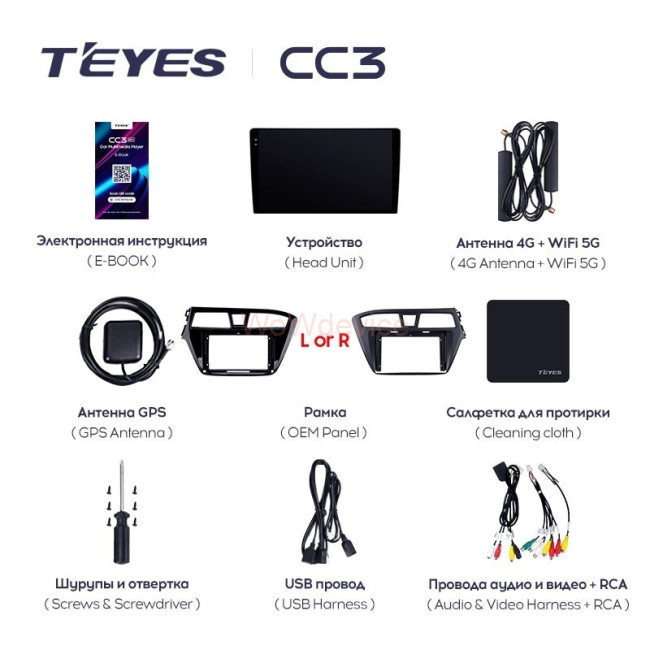 Штатная магнитола Teyes CC3 360 6/128 Hyundai i20 2 GB (2014-2018) Правый руль