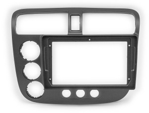 Рамка магнитолы 9.0" (цв.Черный) для HONDA Civic 2001-2006 Левый руль / Кондиционер