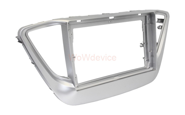 Рамка магнитолы 9.0" (цв.Серебро) для HYUNDAI Solaris, Verna 2017-2020; Accent 2017+ Рамка магнитолы 9.0" (цв.Серебро) для HYUNDAI Solaris, Verna 2017-2020; Accent 2017+