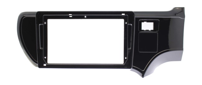 Рамка магнитолы 9.0" (цв.Глянцевый Черный) для TOYOTA Aqua 2012-2014 Правый руль
