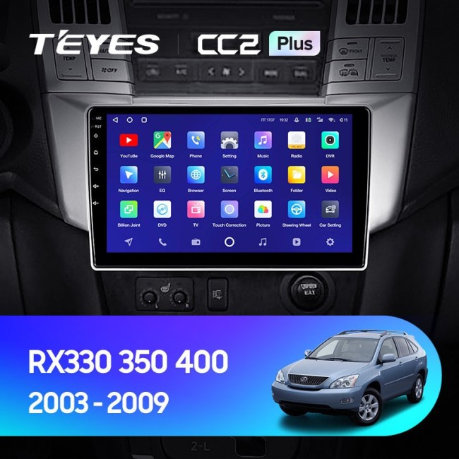 Штатная магнитола Teyes CC2L Plus 1/16 Lexus RX300 RX330 RX350 RX400H (2003-2009)