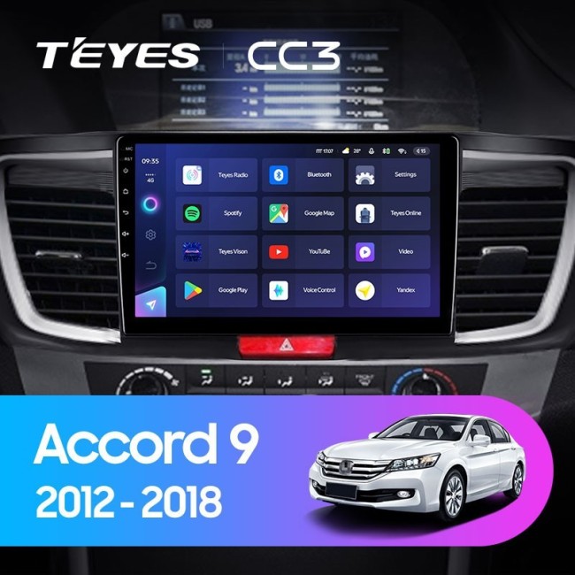 Штатная магнитола Teyes CC3 4/64 Honda Accord 9 CR (2012-2018)