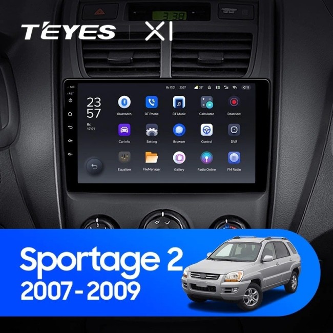 Штатная магнитола Teyes X1 4G 2/32 Kia Sportage 2 (2007-2009)